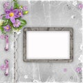 Vintage paper photo frame Royalty Free Stock Photo