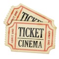 Vintage paper tickets Royalty Free Stock Photo