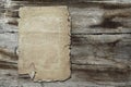 Vintage paper on wood texture Royalty Free Stock Photo