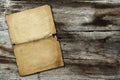 Vintage paper on wood texture Royalty Free Stock Photo