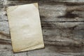 Vintage paper on wood texture Royalty Free Stock Photo