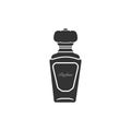 Vintage parfume icon in flat style, vector illustration