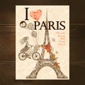 Vintage Paris Poster Royalty Free Stock Photo