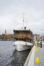 Vintage passenger ship on the waterfront. Savonlinna, Finland