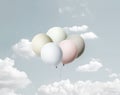Vintage pastel colorful balloons