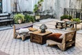 Vintage Patio Outdoor Modern Empty Natural