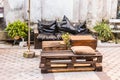 Vintage Patio Outdoor Terrace Empty House