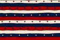 Vintage patriotic background with red lines and stars Royalty Free Stock Photo