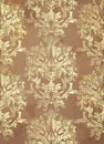 Vintage pattern background Vector. Trendy ornament decors in coppery color