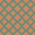 Orange, green, yellow, lilac, blue vintage geometric pattern for wallpaper, print packaging paper, textilesb Royalty Free Stock Photo