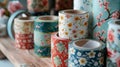 Vintage Patterned Adhesive Tape for Artistic Projects