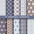 10 vintage patterns for universal background.