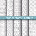 10 vintage patterns for universal background. Royalty Free Stock Photo