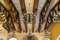 Ceiling lamp, vintage pendant in historic building