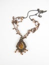 Vintage pendant necklace jewelry with beads