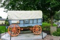 A vintage Pennsylvania conestoga covered wagon at Kitchen Kettle Village