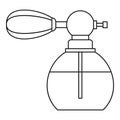 Vintage perfume bottle icon, outline style