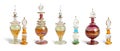 Vintage perfume bottles set. Isolated on white background