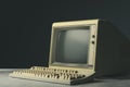 Vintage personal computer on a desktop Royalty Free Stock Photo