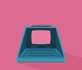 Vintage personal computer. Vector illustration Royalty Free Stock Photo