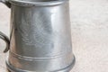 Vintage pewter beer mug close up Royalty Free Stock Photo