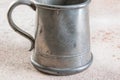 Vintage pewter beer mug close up Royalty Free Stock Photo