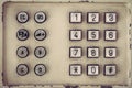 Vintage phone button Royalty Free Stock Photo