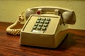 Vintage phone with a digital number pad