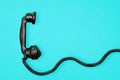 Vintage phone hanset with cord Royalty Free Stock Photo