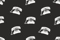 Vintage phones seamless pattern Royalty Free Stock Photo