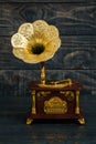 Vintage Phonograph Gramofon Music Box Royalty Free Stock Photo