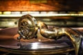 Vintage Phonograph Plays Music From By-Gone Era Royalty Free Stock Photo