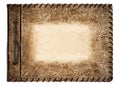 Vintage photo album with brown leather cover Royalty Free Stock Photo