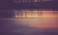 Vintage photo of beautiful sunset over calm lake Royalty Free Stock Photo