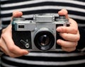 Vintage photo camera, soft focus Royalty Free Stock Photo