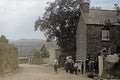 1901 Vintage Photo, Welsh schoolchildren in Village nr Aberystwyth, Wales, UK