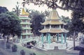 Vintage photo circa 1964, Tiger Balm Garden pagoda, Singapore.