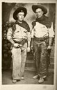 Vintage Photo of Cowboys Royalty Free Stock Photo