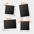 Vintage photo frames. Retro realistic photo set Royalty Free Stock Photo