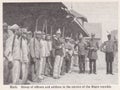 Vintage photo of a group of officers and soldiers in the service of the Negro republic 1900s.