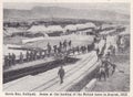 Vintage photo of the landing of the British Force in August 1915 at Suvla Bay.