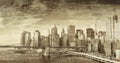 Vintage photo of New York City buildings Royalty Free Stock Photo