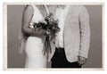 Vintage photo with newlywed Royalty Free Stock Photo