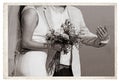 Vintage photo with newlywed Royalty Free Stock Photo