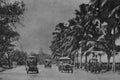 Vintage Cars on Old Queens Road Bombay Now Mumbai Royalty Free Stock Photo