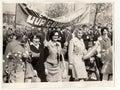 Vintage photo shows people celebrate May Day International Workers` Day
