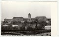 Vintage photo shows Royal Palace of Budapest Buda Castle in Hungary.