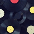 Vintage photo vinyl discs, music, sound Royalty Free Stock Photo