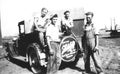 Vintage Photo Young Men on Farm and Model T