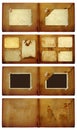 Vintage photoalbum for photos on isolated background
